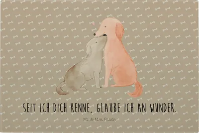 Produktbild von Mr. & Mrs. Panda Schneidebrett Glas Hunde Liebe - Hundeglück - Geschenk, Schneidplatte, Sprüche, Schneidbrett, Herz, Aus, Glasschneidebrett, Optimitisch, Verliebt, Kuss