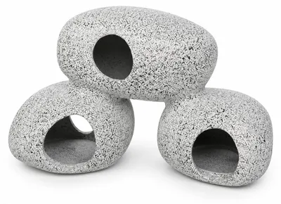 Produktbild von Höhle für Aquarien – Felsformation für Cichliden – 7,5 x 3,3 x 4,5 Zoll – Set mit 3 Steinen