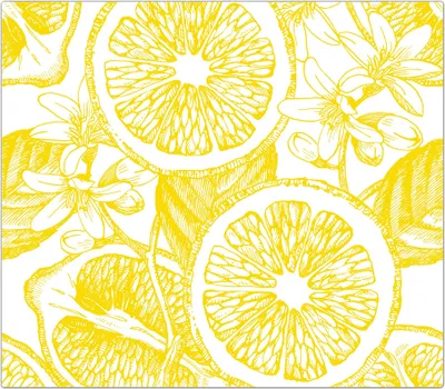 Produktbild von Spritzschutz Herdabdeckplatte Schneidebrett aus Glas Zitronenschnitze  1-Teilig (60x52cm)