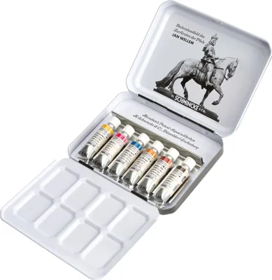 Produktbild von Horadam Retro Reisekasten - Aquarell Metallkasten - 6 x 5ml - Schmincke 74 673 097
