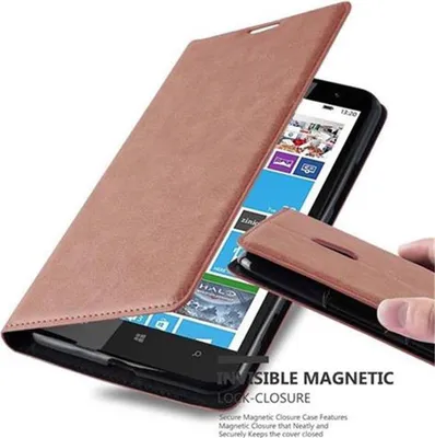 Produktbild von Cadorabo Hülle für Nokia Lumia 1320 Schutz Hülle in Braun Handyhülle Etui Case Cover Magnetverschluss