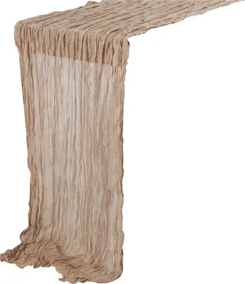 Produktbild von Tischläufer, rustikale Tischdecke, weich, waschbar, lichtecht, handgefärbte Tischdecke, Dekoration für Hochzeitsfeiern