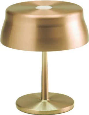 Produktbild von Zafferano Sister Light Mini Wi-Fi Smart LED-Tischlampe, Gold, wiederaufladbar und dimmbar - 2200-2700-3000-4000 K, 3,2 W, Höhe 17 cm