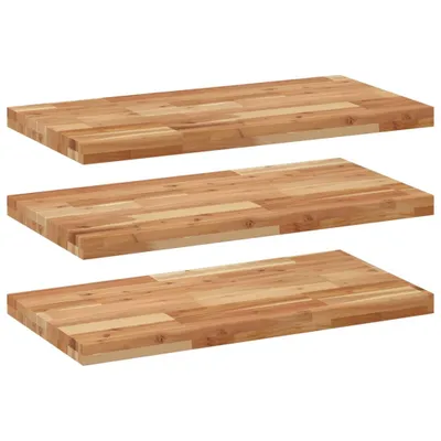 Produktbild von Schweberegale 3 Stk. 100x40x4 cm Massivholz Akazie Ölbehandelt