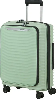Produktbild von Samsonite Handgepäckkoffer Hardcase 42 L, 4‑Rollen, TSA‑Zahlenschloss, USB‑Port, Soft Sage – 55 × 23 × 23 cm, 2,60 kg