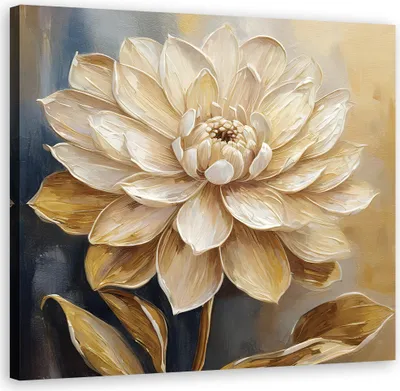 Produktbild von Leinwandbild Beige Natur Blume 60x60 Feeby Beige bild für die wand bereit zum aufhängen