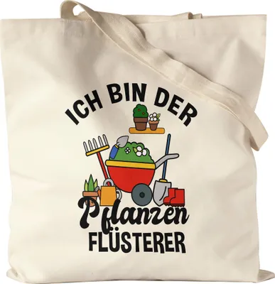 Produktbild von Ich Bin Der Pflanzenflüsterer Jutebeutel Stoffbeutel Canvas Hobby-Gärtner Pflanzen Garten Blumen Geschenkidee Pflanzen-Fans