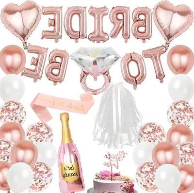 Immagine prodotto di Palloncini decorativi color oro rosato per la sposa a casa