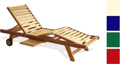 Image de Teako Design Coussin pour chaise longue 200 x 58 cm pour Enna Crème