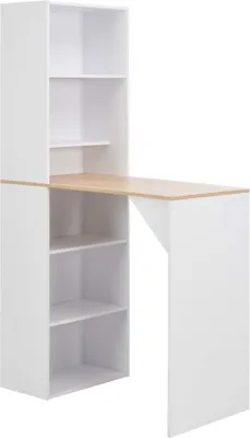 Produktbild von Bartisch mit Schrank Weiß 115x59x200 cm