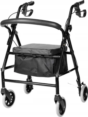 Immagine prodotto di Rollator riabilitativo con sedile e freni per anziani, deambulatore mobile con cestino per la spesa