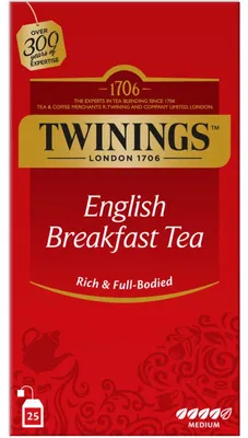 Produktbild von Twinings English Breakfast Tee 50g – Kräftiger, aromatischer schwarzer Tee
