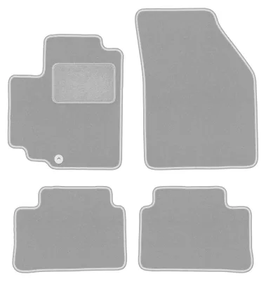 Zdjęcie produktu dla Dywaniki samochodowe welurowe OSLO do: Nissan Pixo (2008-2013, hatchback) popielate z wzmocnieniem kierowcy, z mocowaniami