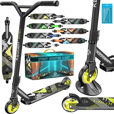 Produktbild von KESSER® Scooter Funscooter Stuntscooter X-Limit - 360° Lenkung mit ABEC 9 Kugellagern 100 mm PolyurethanRäder Robuster Kickscooter Tretroller Cityroller Trick Roller für Kinder Erwachsene
