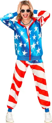 Produktbild von U.S.A. PARTY FASHION TRAININGSANZUG (Oberteil, Hose) Gr. S