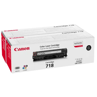 Immagine prodotto di Canon 718 Nero - Confezione da 2 - Nero - originale