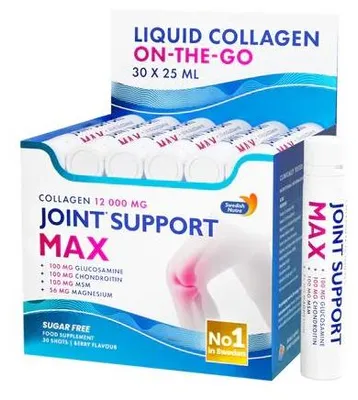 Obrázok produktu pre Švédsky Nutra Joint Support Max – kolagénové nápoje 12 000 mg, ovocná príchuť, 30 x 25 ml