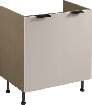 Produktbild von Spülenunterschrank 80 cm küchenmöbel Küchenschrank, Sorento D80Z Beige/Eiche