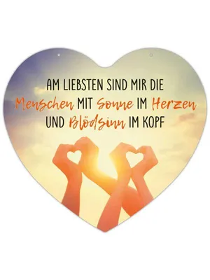 Produktbild von Herz Blechschild Sonne im Herzen HB017