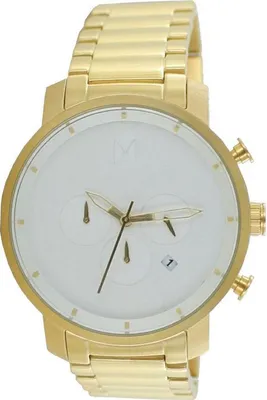 Produktbild von MVMT Herren Uhr Armbanduhr Chronograph White / Gold MC01-GC