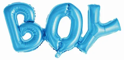 Produktbild von Folienballon Buchstabengirlande Boy Junge blau
