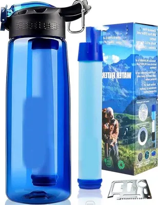 Obrázok produktu pre Filtračná trubica na vodu pre núdzové situácie – Odolný plast vhodný na turistiku a kempovanie