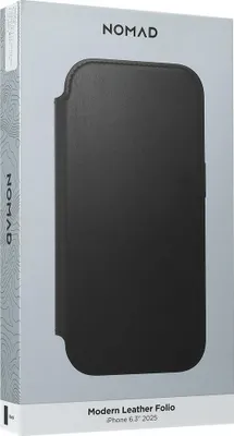 Zdjęcie produktu dla Nomad Modern Leather Folio, Folio, Apple, iPhone 17, 16 cm (6.3"), Czarny