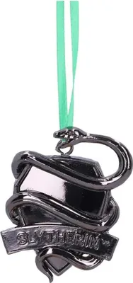Zdjęcie produktu dla Ozdoba choinkowa Harry Potter Herb Slytherinu (srebrny) 6 cm