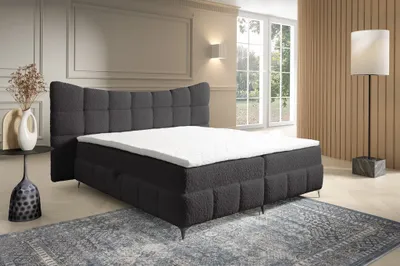 Produktbild von Boxspringbett Bett Schlafzimmerbett NOVA 140x200cm Stoff Rolf Anthrazit