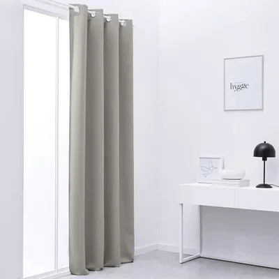 Immagine prodotto di Tenda oscurante con occhielli, beige, 140x240 cm, poliestere, opaca, facile da installare