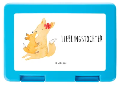 Produktbild von Mr. & Mrs. Panda Bentobox Fuchs Mama - Weiß - Geschenk, Schoß, Papa, Lunchbox, Mutter, Umarmen, Brotzeitbox, Vesperbox, Jausenbox, Bento Box