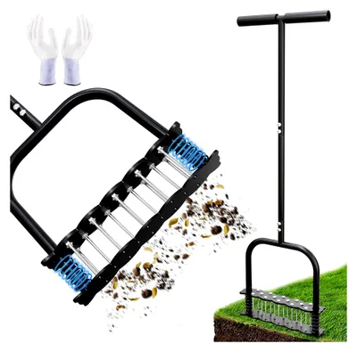 Produktbild von Rasenlüfter mit 14 Eisen-Spikes und T-Griff für verdichtete Böden