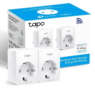 Productafbeelding van Smart WiFi-stopcontact P110 met energieverbruiksregeling, smart home Alexa-stopcontact, werkt met Alexa, Google Home, spraakbesturing, toegang op afst