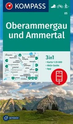 Obrázek produktu pro KOMPASS Turistická mapa 05 Oberammergau a Ammertal 1:35 000