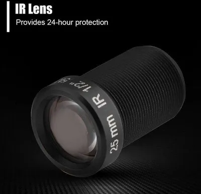 Image de Objectif CCTV ultra-clair de 25 mm, 5 MP, 1/2 pouce, pour la sécurité