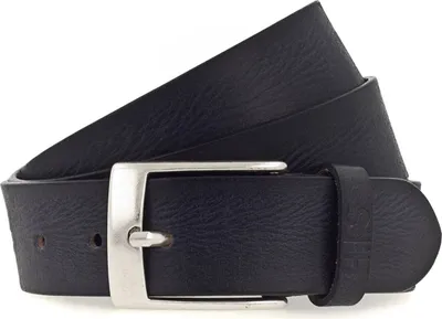 Produktbild von H.I.S Leder Gürtel 40mm Men's Leather Belt W105 Navy blau