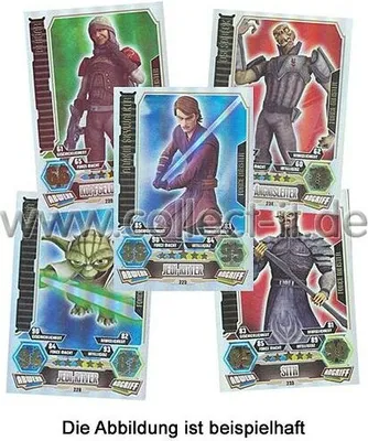 Produktbild von FA3 - Spar 1 - 5 verschiedene Force Meister - Star Wars Force Attax - SERIE 3