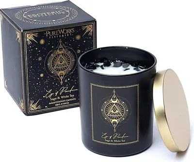 Immagine prodotto di Candela Manifestazione Occhio Della Provvidenza In Vetro Con Coperchio - Confezione Da 6 Pz. 200g