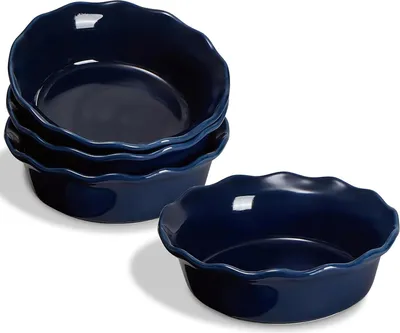 Produktbild von Kleine Tarteformen - Set von 4 - Blau - Keramisch