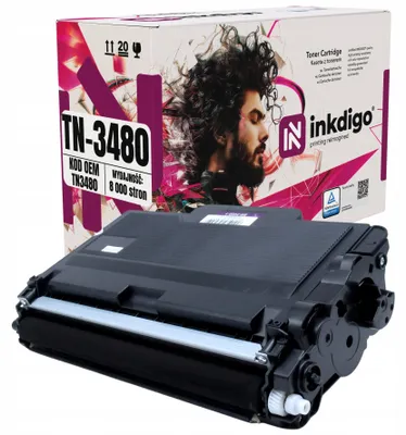 Produktbild von Inkdigo Toner TN3480 für Brother DCP-L5500DN, DCP-L6600DW, HL-L5000D, HL-L5050DN – Schwarz, 8000 Seiten,