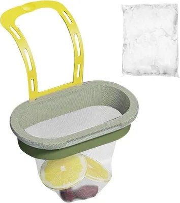 Image de Filtre à déchets de cuisine - Filtre à mailles fines - 16,5 x 9,4 x 14,9 cm - Vert