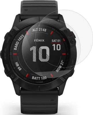 Zdjęcie produktu dla Szkło hartowane do Garmin Fenix 6X / 6X Pro /6X Pro Solar /6X Pro Sapphire [2 sztuki] osłona ekranu ze szkła hartowanego Phonillico®