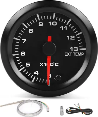 Obrázek produktu pro Měřič teploty výfukových plynů 2in/52mm 300?1300 7 barevné podsvícení DC10?15V pro 12V auta se senzorem