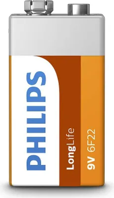 Image de Philips 6F22L1F 9V ZINC CHLORIDE BATTERY