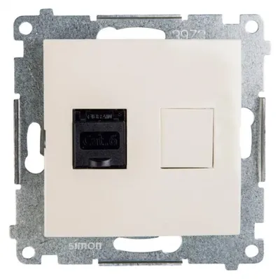 Immagine prodotto di Contatto-Simon D61.01/41, bianco, plastica, IP20, 75 mm, 37 mm, 75 mm