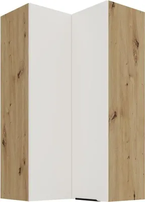 Immagine prodotto di Mobile alto angolare LUNARA 2 - 60x60 cm, bianco / rovere artigianale