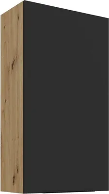 Produktbild von LUNARA Küchenoberschrank – Breite 60 cm, Schwarz/Eiche Artisan