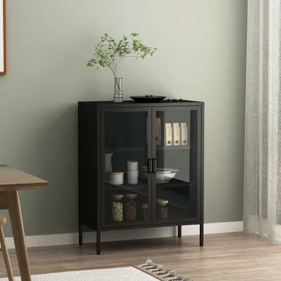 Produktbild von Sideboard 'Fauske' 80x40x101,5cm Schwarz