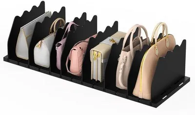 Obrázek produktu pro Unyqoos® Nastavitelný, multifunkční organizér do skříně a do místnosti – 8 dělicích desek o rozměrech 17,5 x 24 cm, vyrobené z odolného PET plastu, barva černá