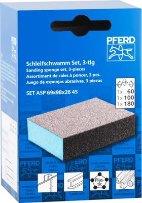 Zdjęcie produktu dla PFERD Sanding sponges set, PFERD, 98 mm